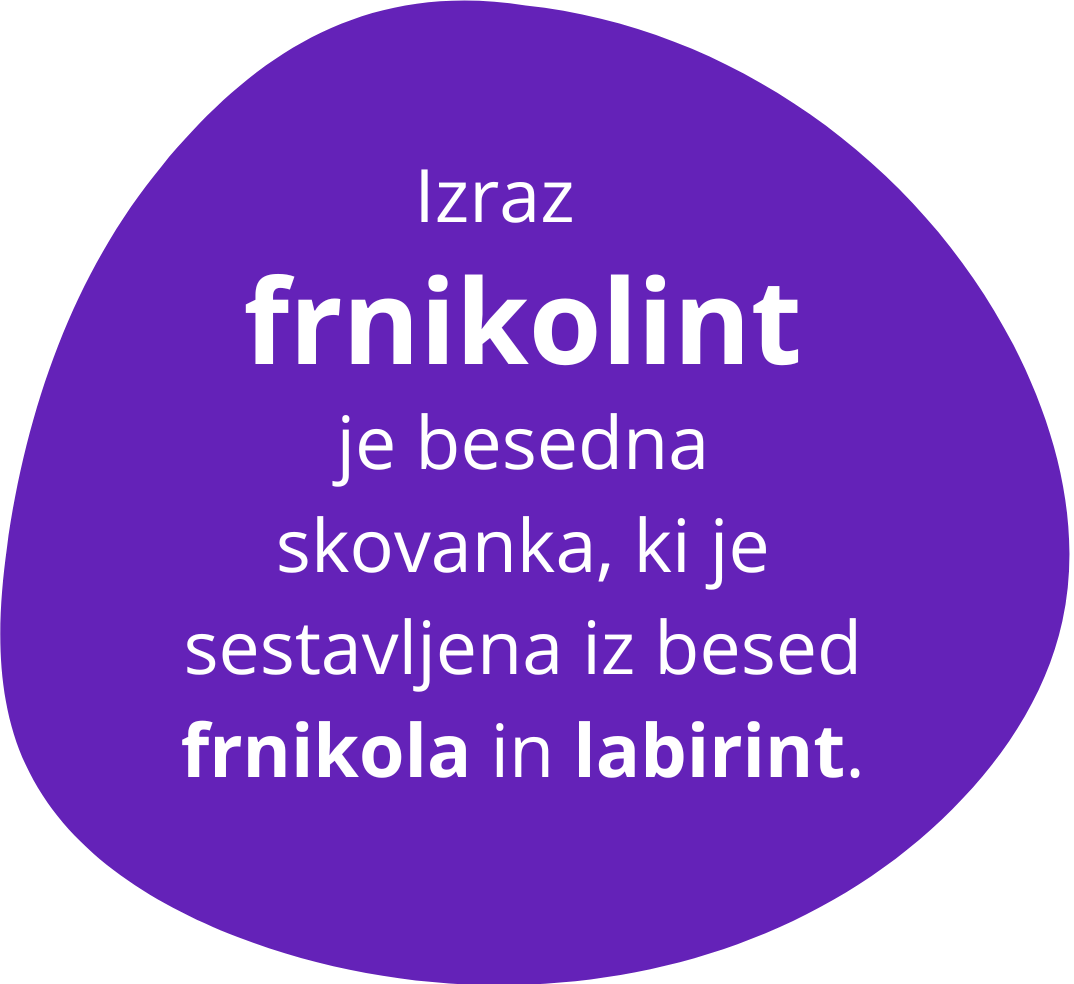 Izraz frnikolint je besedna skovanka, ki je sestavljena iz besed frnikola in labirint.